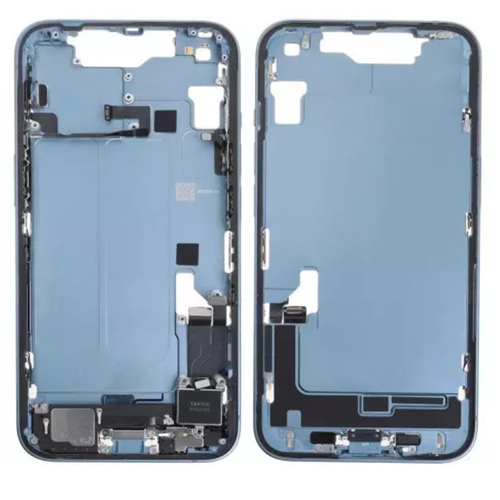 For iPhone 14 Mid Frame Chassis Assembly With Parts Blue