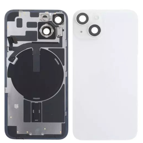 For iPhone 14 Rear Cover Glass Panel White