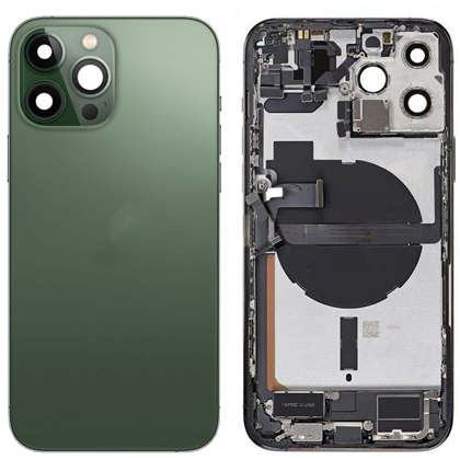 For iPhone 13 Pro Max Rear Housing with Small Parts Pre-Installed - Alpine Green