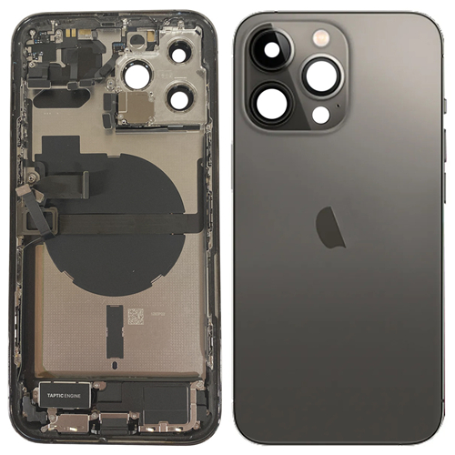 For iPhone 13 Pro Max Rear Housing with Small Parts Pre-Installed - Graphite