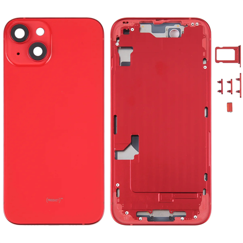 For iPhone 14 Battery Cover Back Cover And Intermediate Frame Red