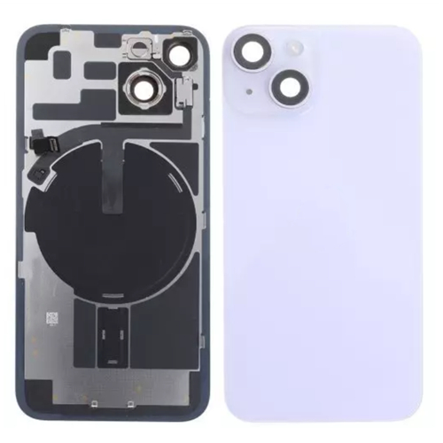 For iPhone 14 Rear Cover Glass Panel Purple