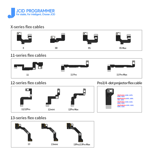  JCID Face ID Dot Matrix FPC Replacement Flex Cable for iPhone X-13PM 