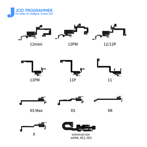  JCID Receiver FPC Ear Speaker Flex Cable for iPhone 8/ X-12PM/ SE2/ SE3 Earpiece
