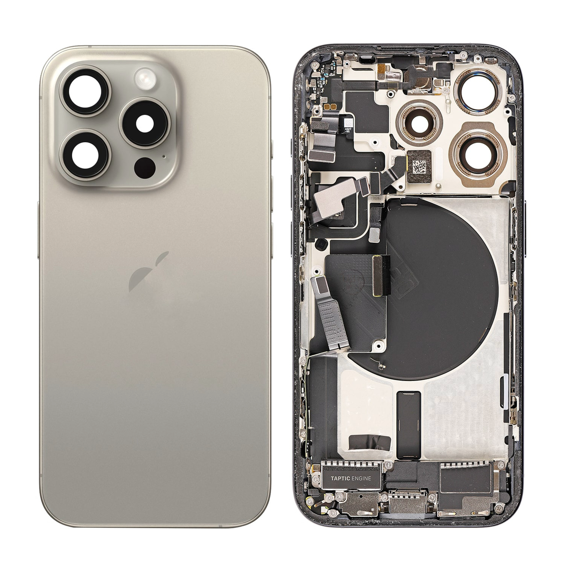 For iPhone 15 Pro Back Cover Full Assembly-Natural Titanium
