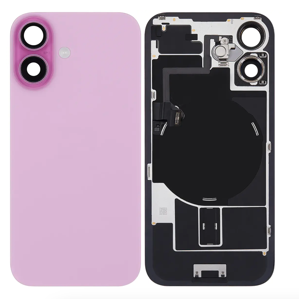 For iPhone 16 Back Glass Assembly- Pink