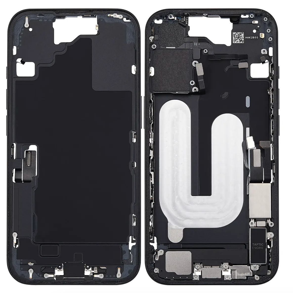 For iPhone 16 Mid-Housing Frame Assembly-Black