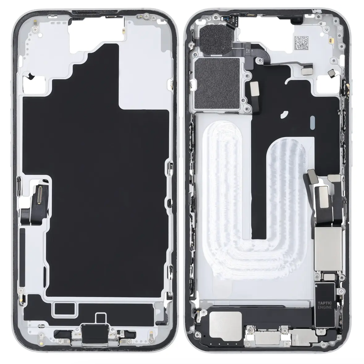 For iPhone 16 Mid-Housing Frame Assembly-White