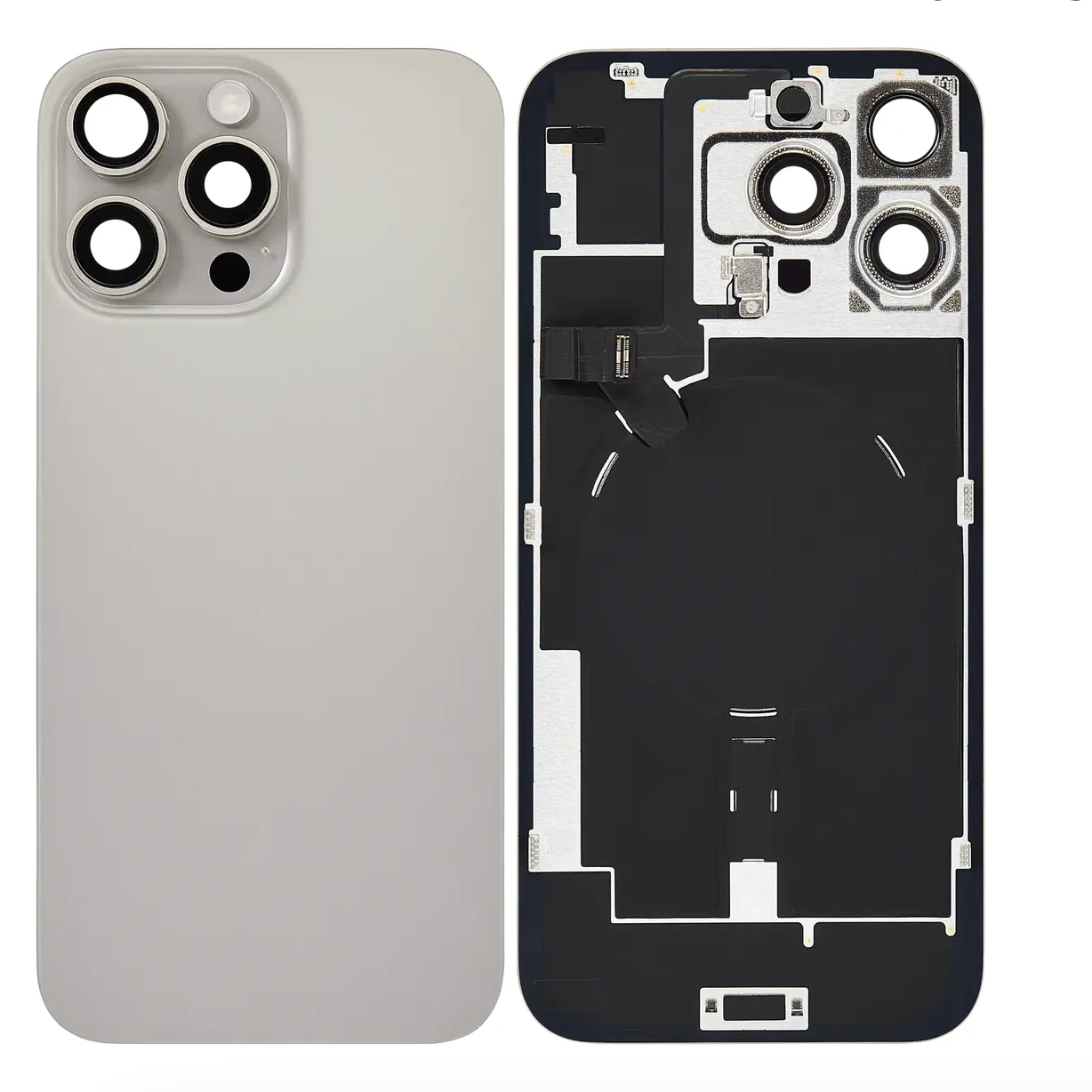 For iPhone 16 Pro Max Back Glass Assembly -Natural Titanium